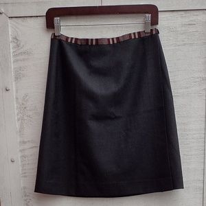 Votre Nom Paris wool wrap skirt with silk trim